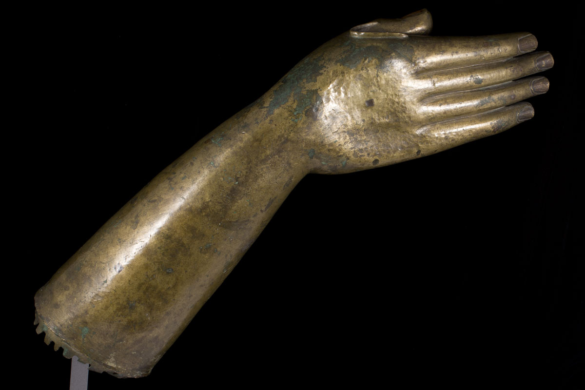 Sino-Tibetan gilt bronze arm