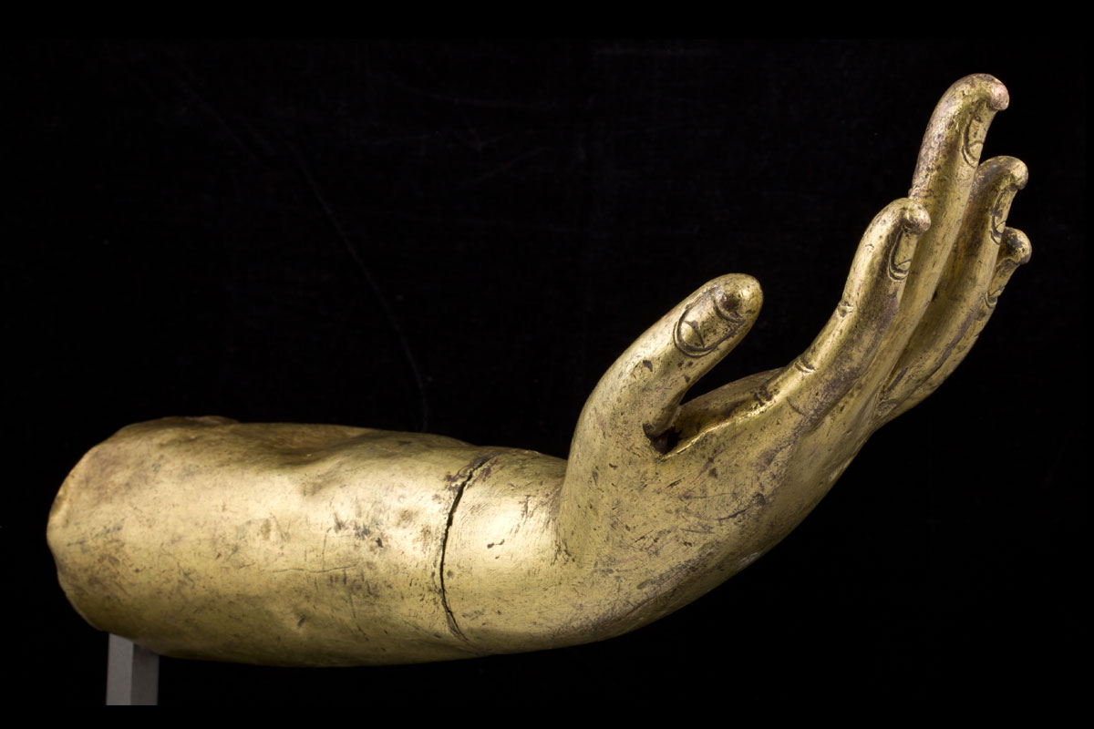 Sino-Tibetan gilt bronze arm