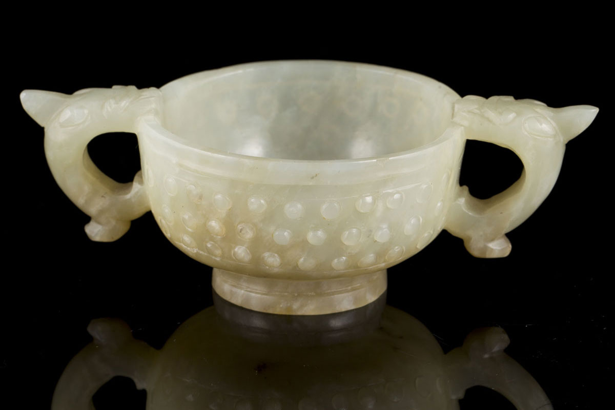 Ming archaistic style jade cup