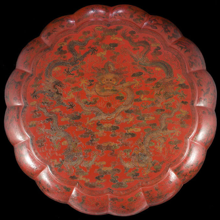 Antique lacquer wood bamboo