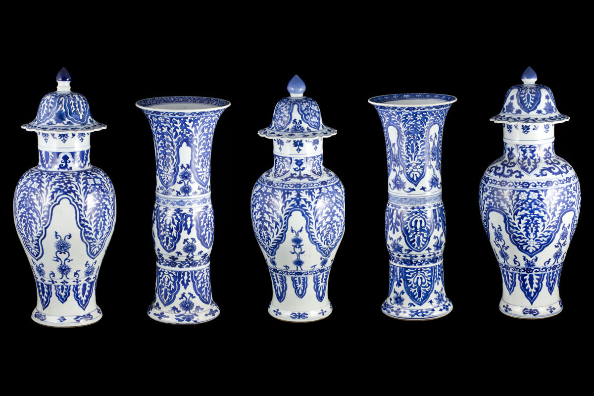Kangxi 5 pieces garniture