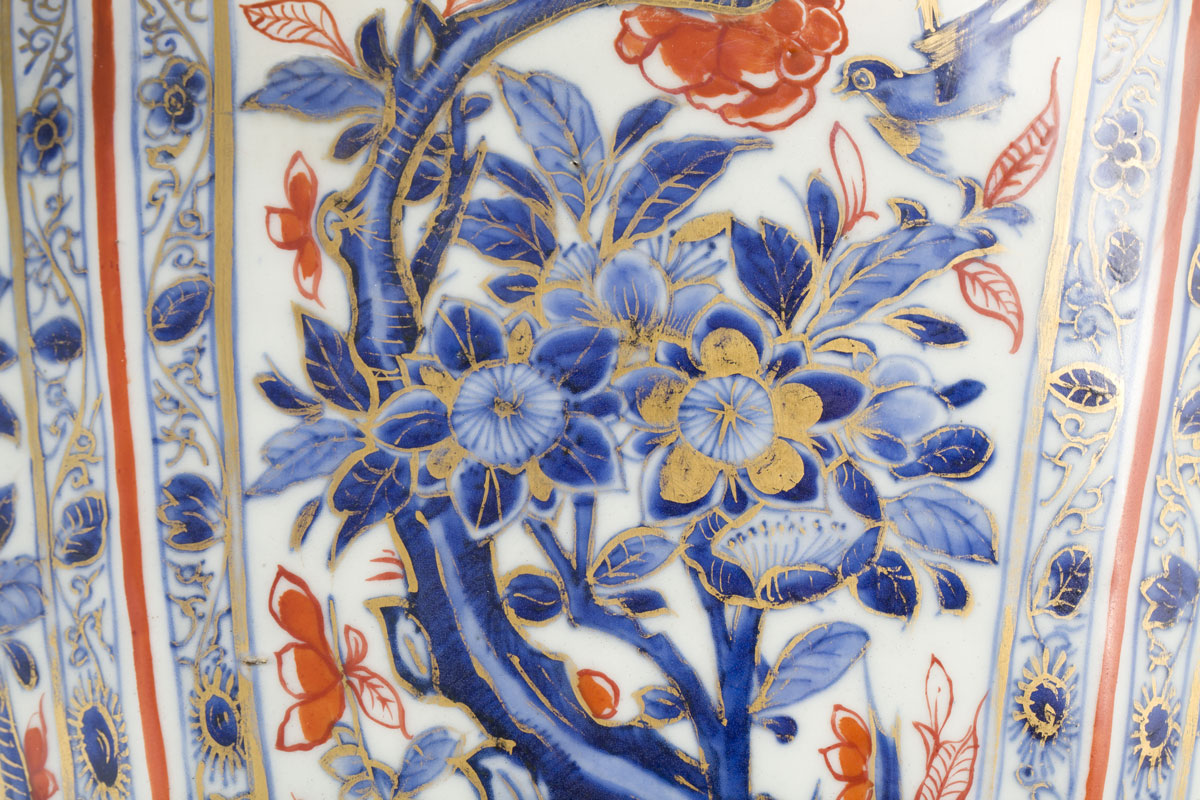 Pair of Chinese Imari vases and covers